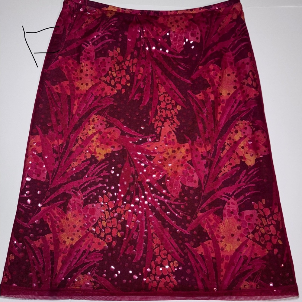 Vintage Express Retro Y2K Dressy Sheer Overlay Skirt